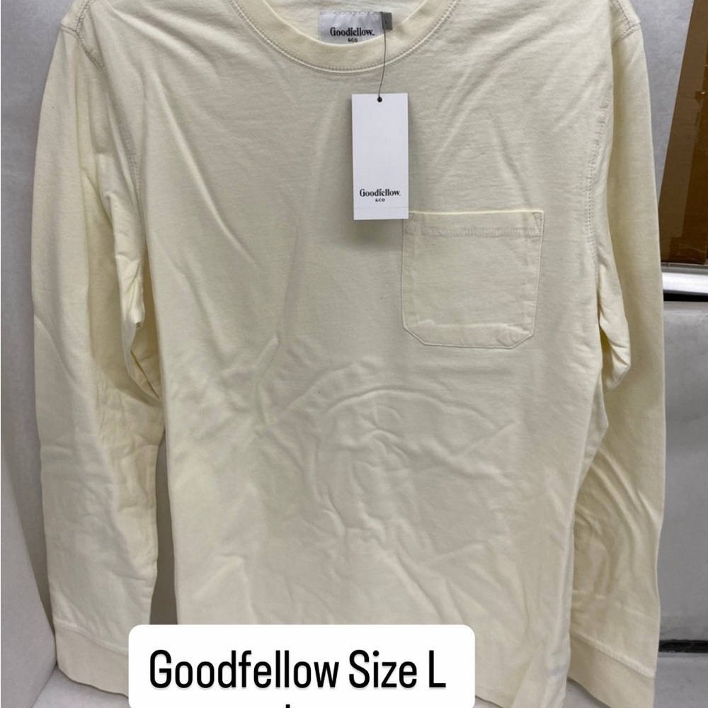Goodfellow Cream Long Sleeve Shirt